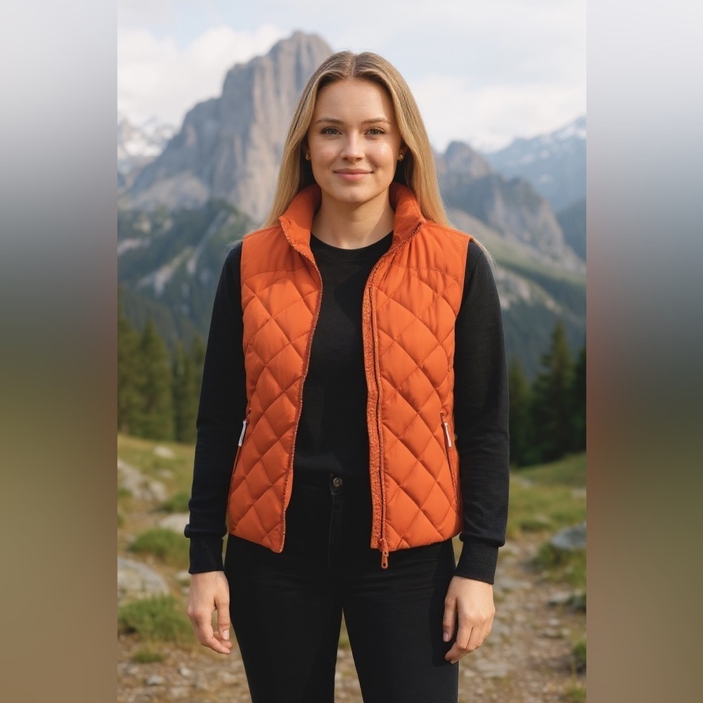 Columbia Core Interchange Down Puffer Vest Full Zip Box Stitch - Size Medium